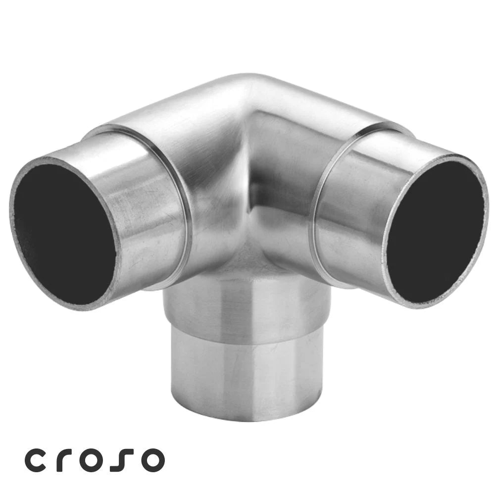 eckverbinder mit abgang edelstahl v2a geschliffen