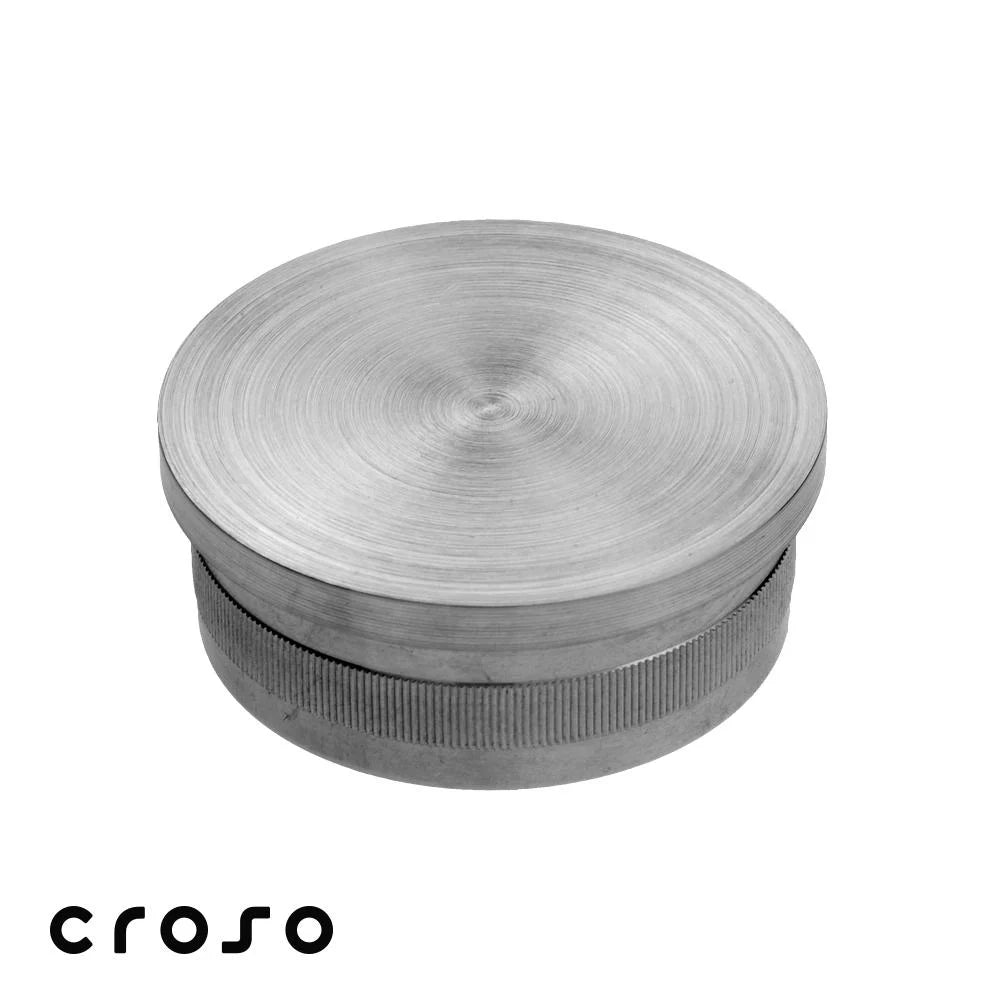 flache rohrkappe edelstahl v2a geschliffen