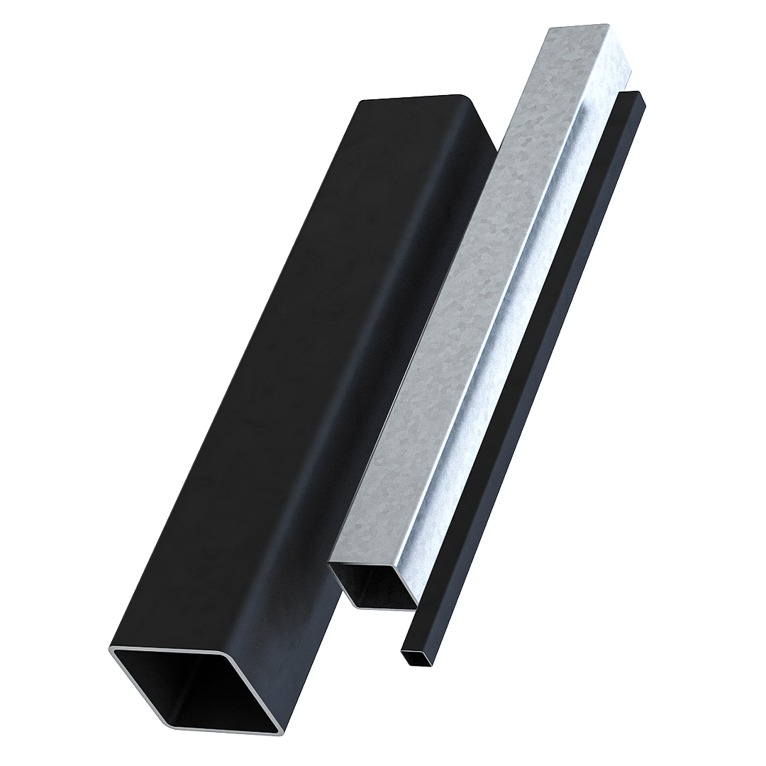 stahl und verzinkte quadratrohre