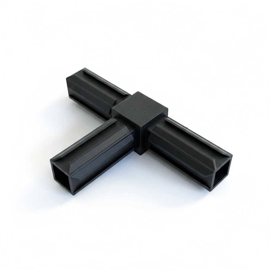 T-Stück ohne Abgang | Rohrverbinder für Quadratrohre