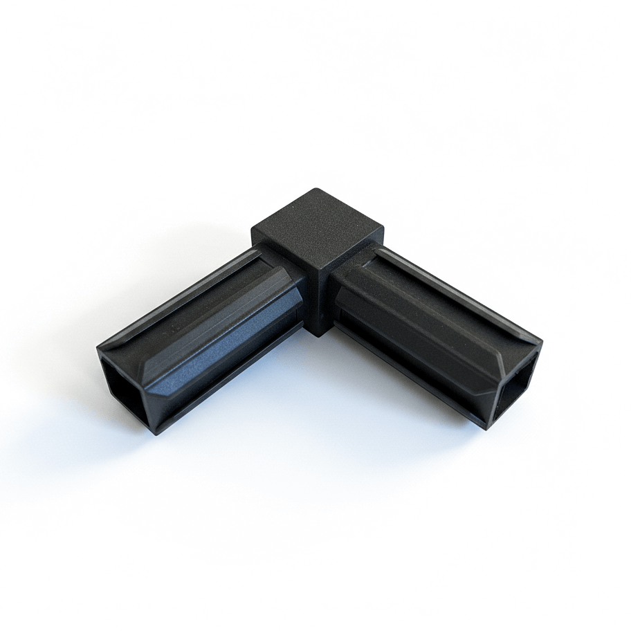 90° Winkel ohne Abgang | Rohrverbinder für Quadratrohre